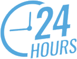 24 hour emergency service icon