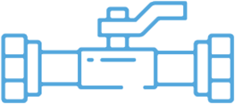 Pipe and valve work icon